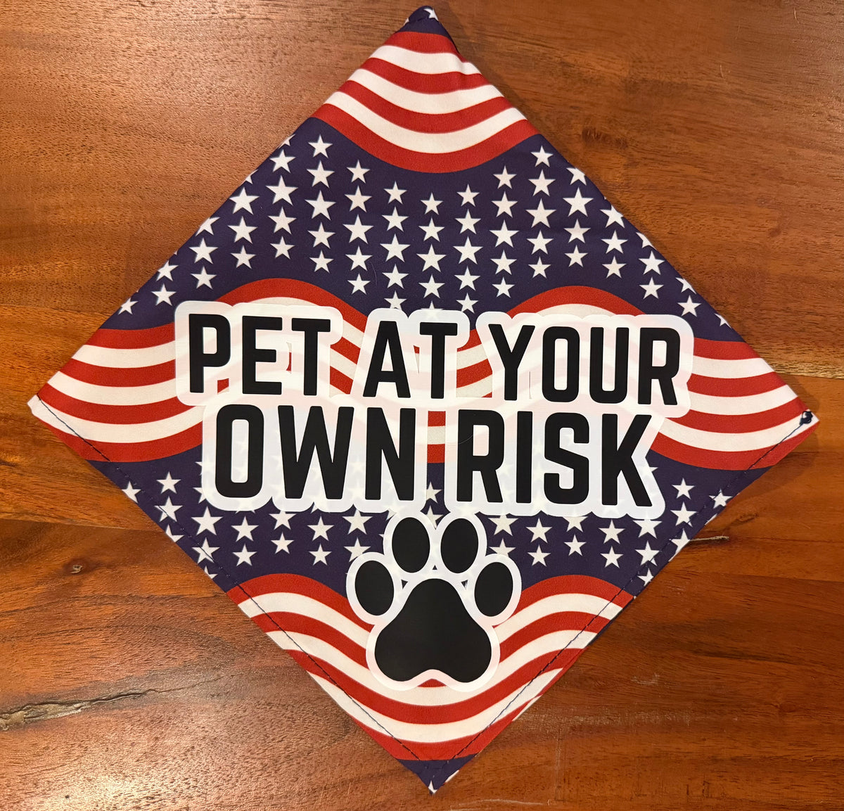 Pet at Your Own Risk Americana Dog Bandana | 2 Designs