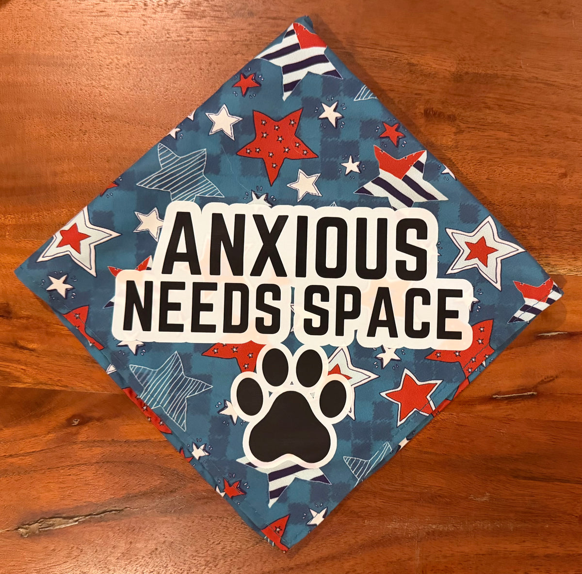 Anxious Needs Space Americana Dog Bandana | EARSBACK