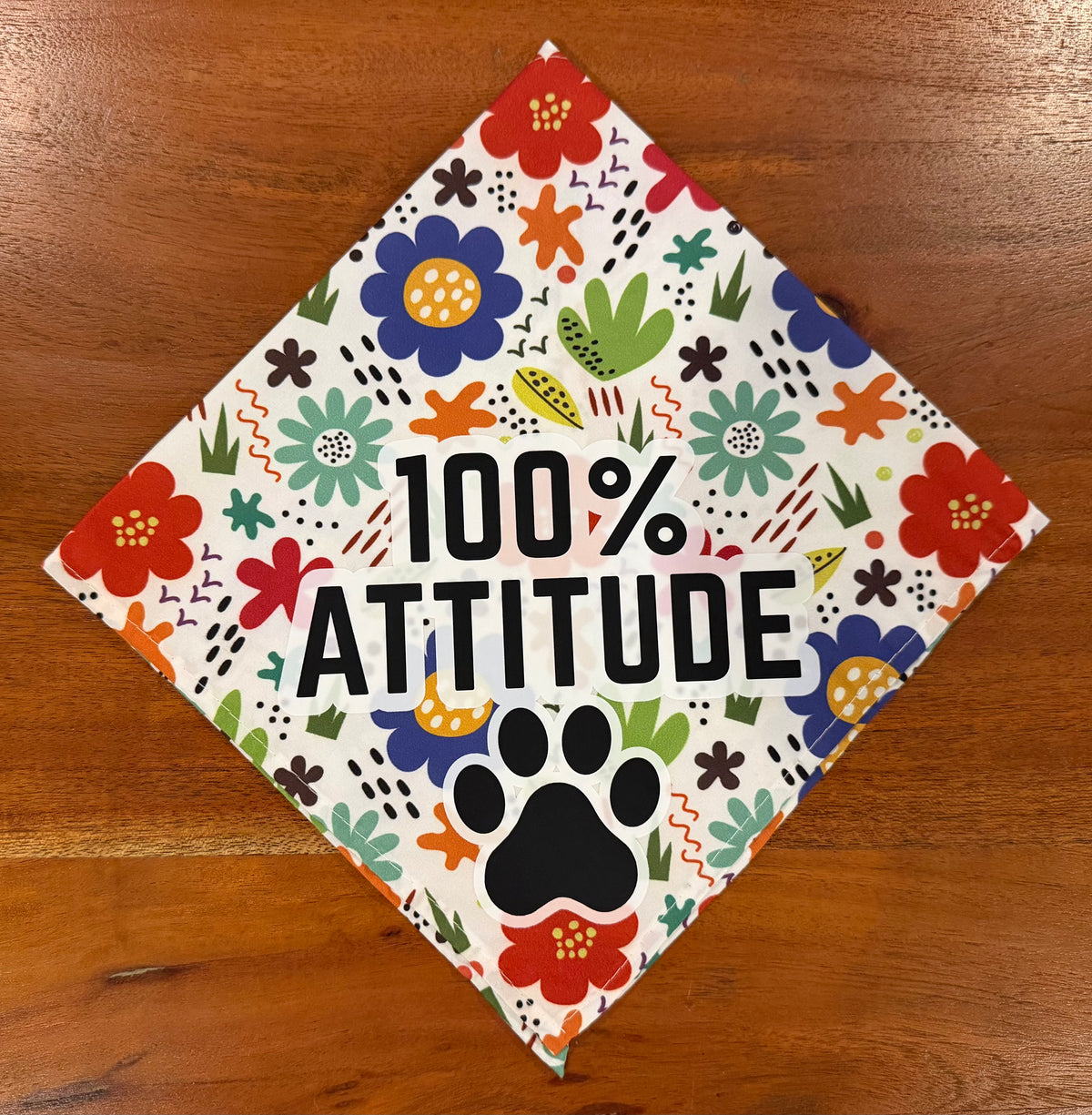 100% Attitude Floral Dog Bandana | 3 Designs