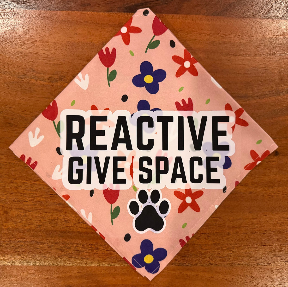 Reactive Give Space Floral Dog Bandana | 3 Designs