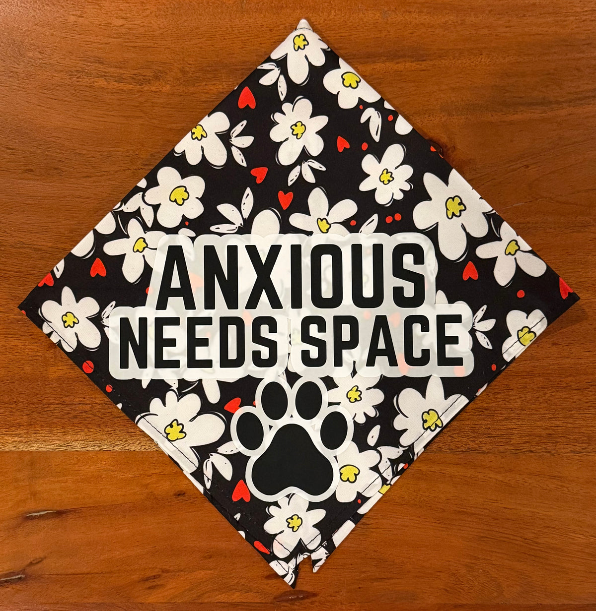 Anxious Needs Space Floral Dog Bandana | 2 Designs