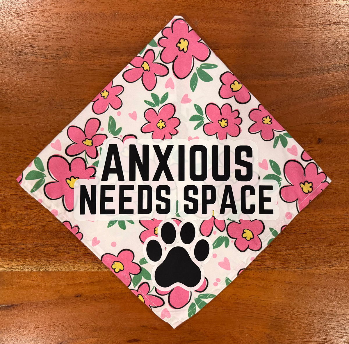 Anxious Needs Space Floral Dog Bandana | 2 Designs