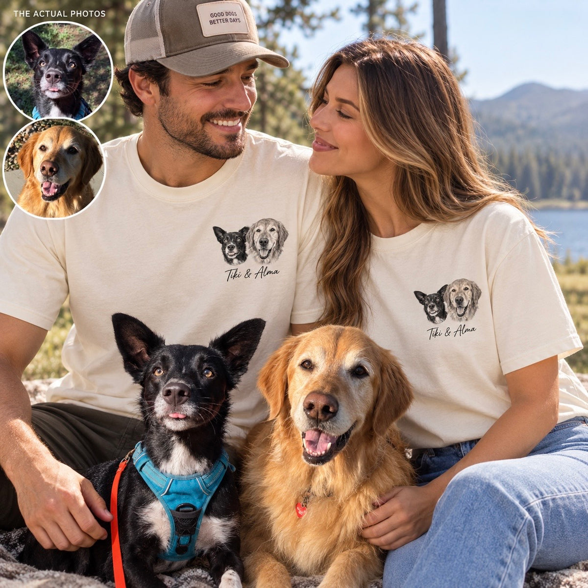 Custom Pet Portrait Your Dog, Your Story T-Shirt
