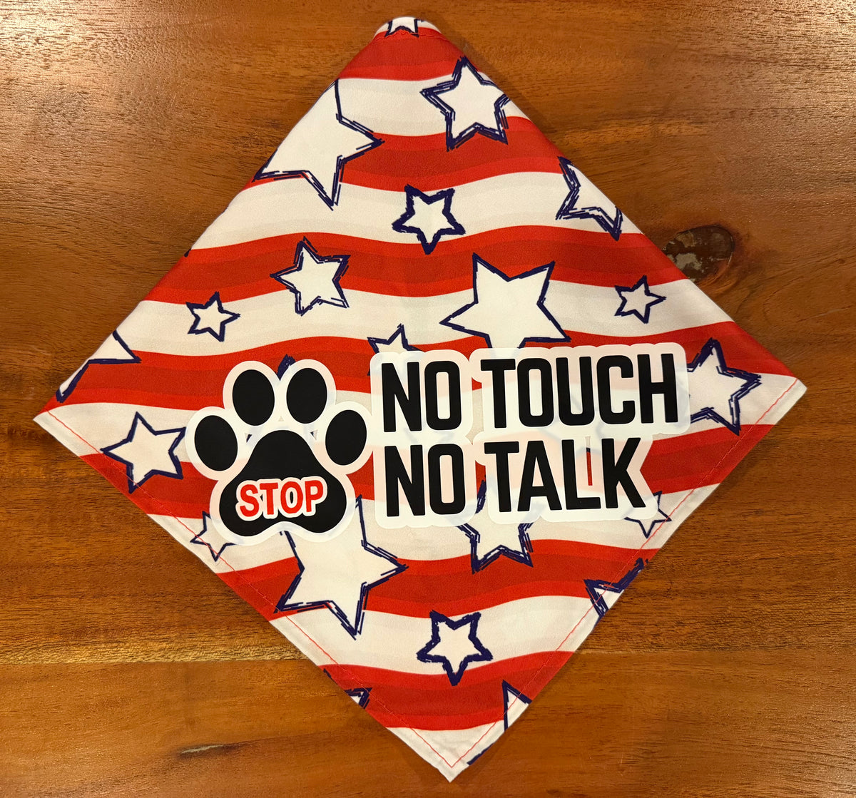 No Touch No Talk Americana Dog Bandana | 2 Designs