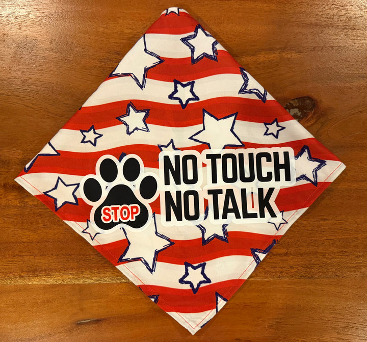 No Touch No Talk Americana Dog Bandana | 2 Designs