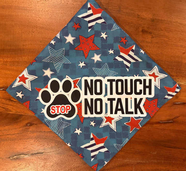 No Touch No Talk Americana Dog Bandana | 2 Designs