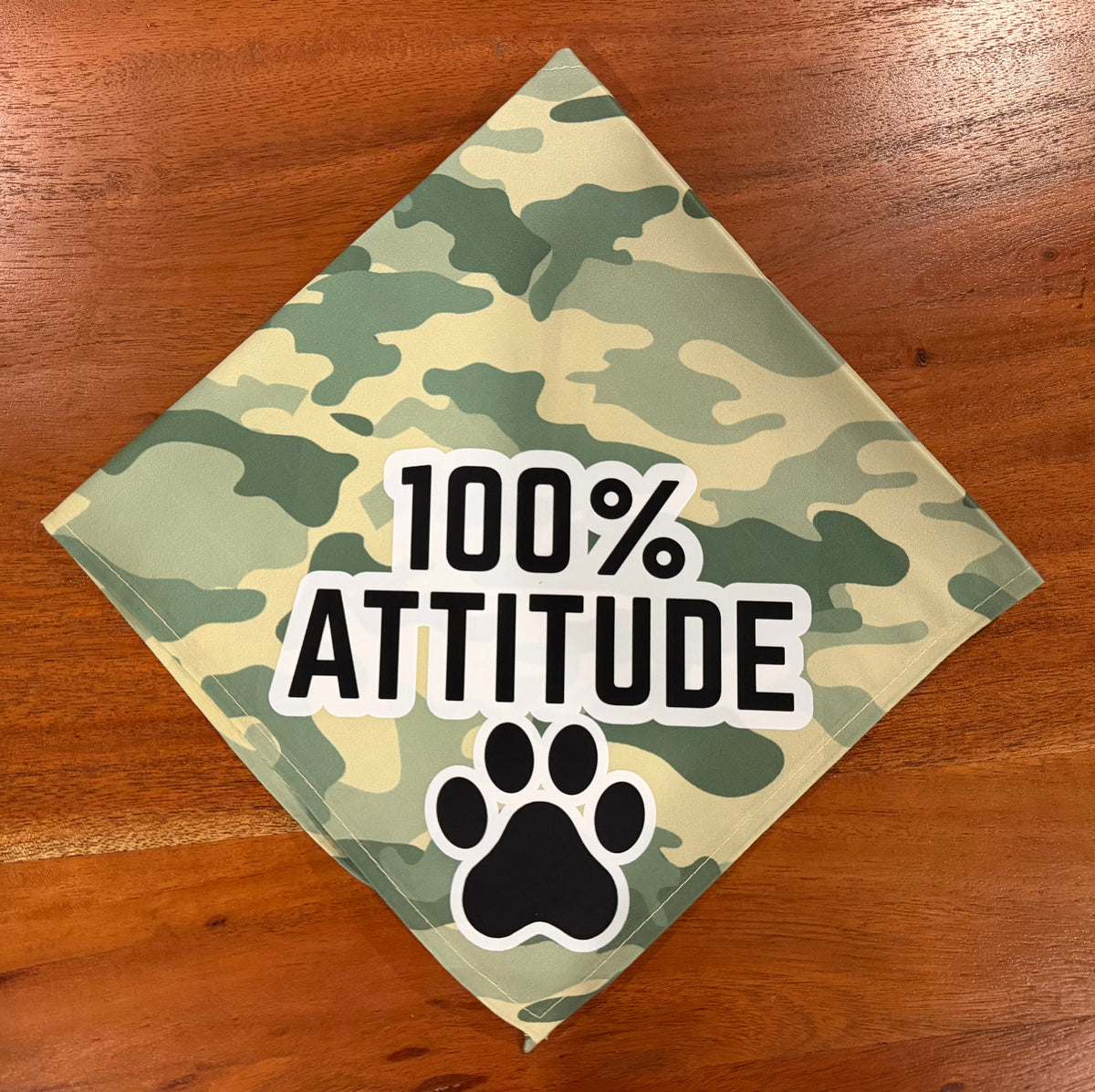 100% Attitude Camo Dog Bandana | EARSBACK