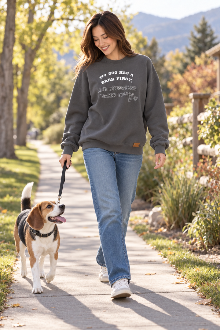 Bark First Policy Dog Parent Crewneck