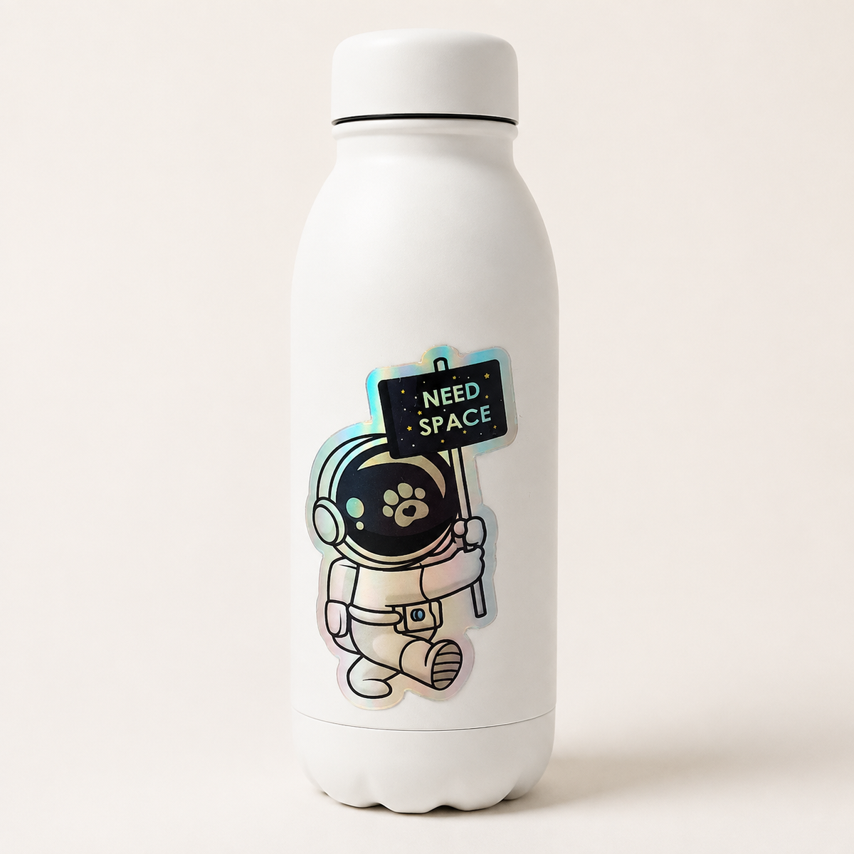 Need Space Holographic Astronaut Sticker