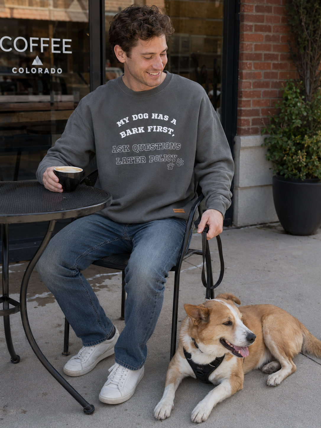 Bark First Policy Dog Parent Crewneck