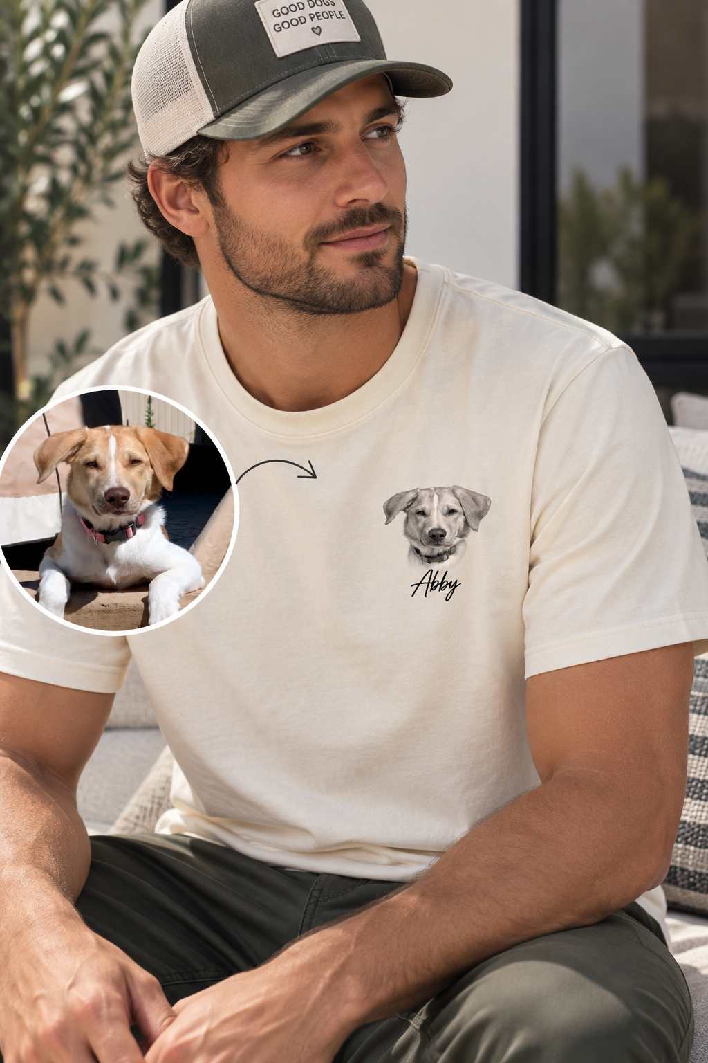 Custom Pet Portrait Your Dog, Your Story T-Shirt