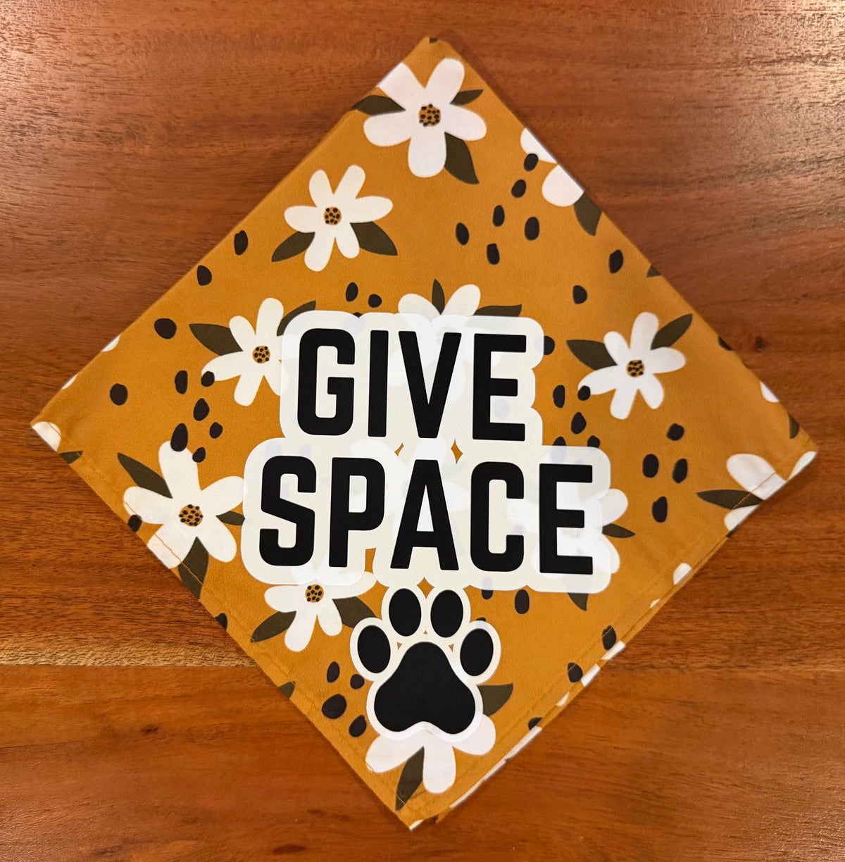 Give Space Floral Dog Bandana | EARSBACK