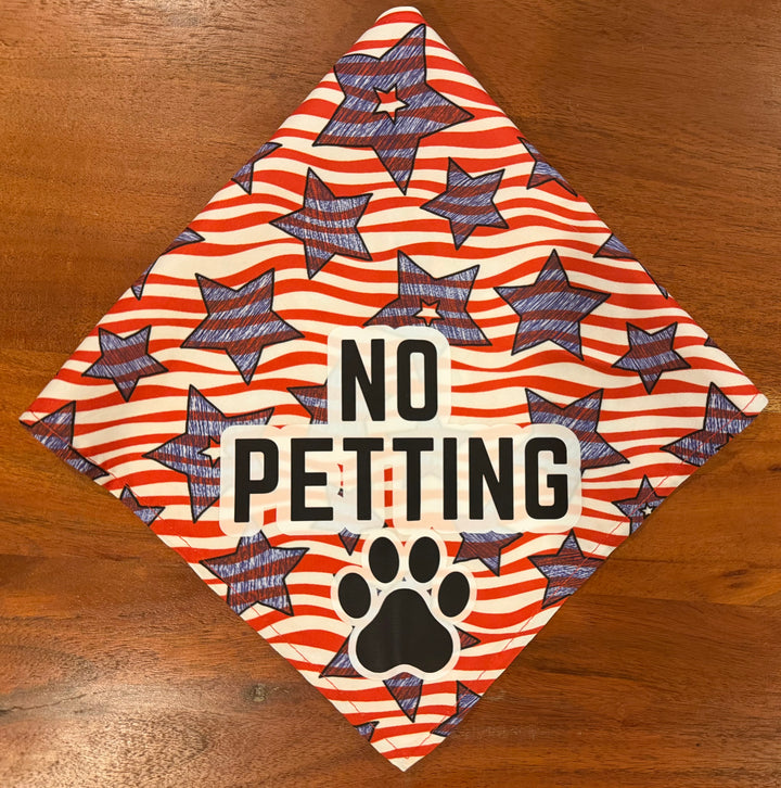 No Petting Americana Dog Bandana | 3 Designs