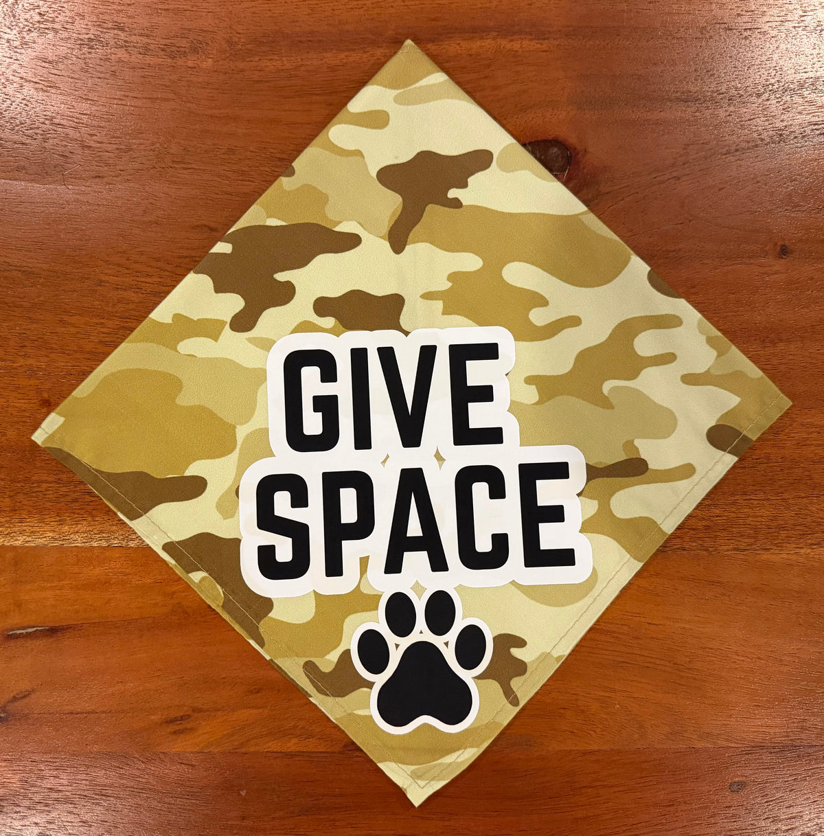 Give Space Camo Dog Bandana | EARSBACK