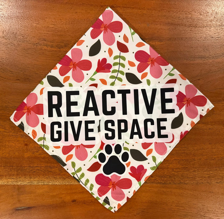 Reactive Give Space Floral Dog Bandana | 3 Designs