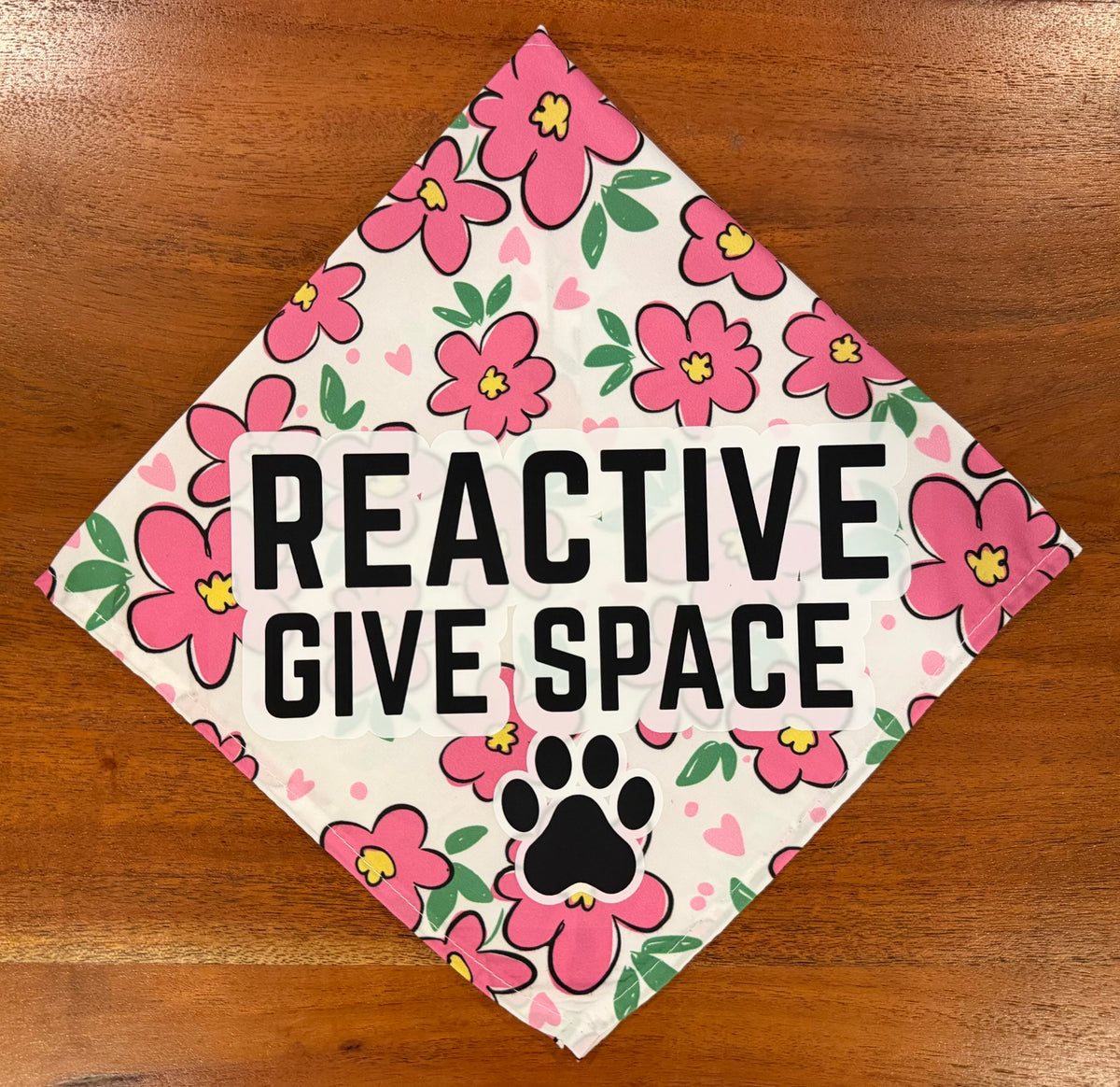 Reactive Give Space Floral Dog Bandana | 3 Designs