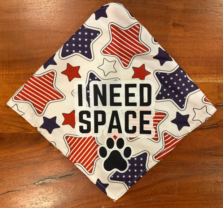 I Need Space Americana Dog Bandana | 2 Designs
