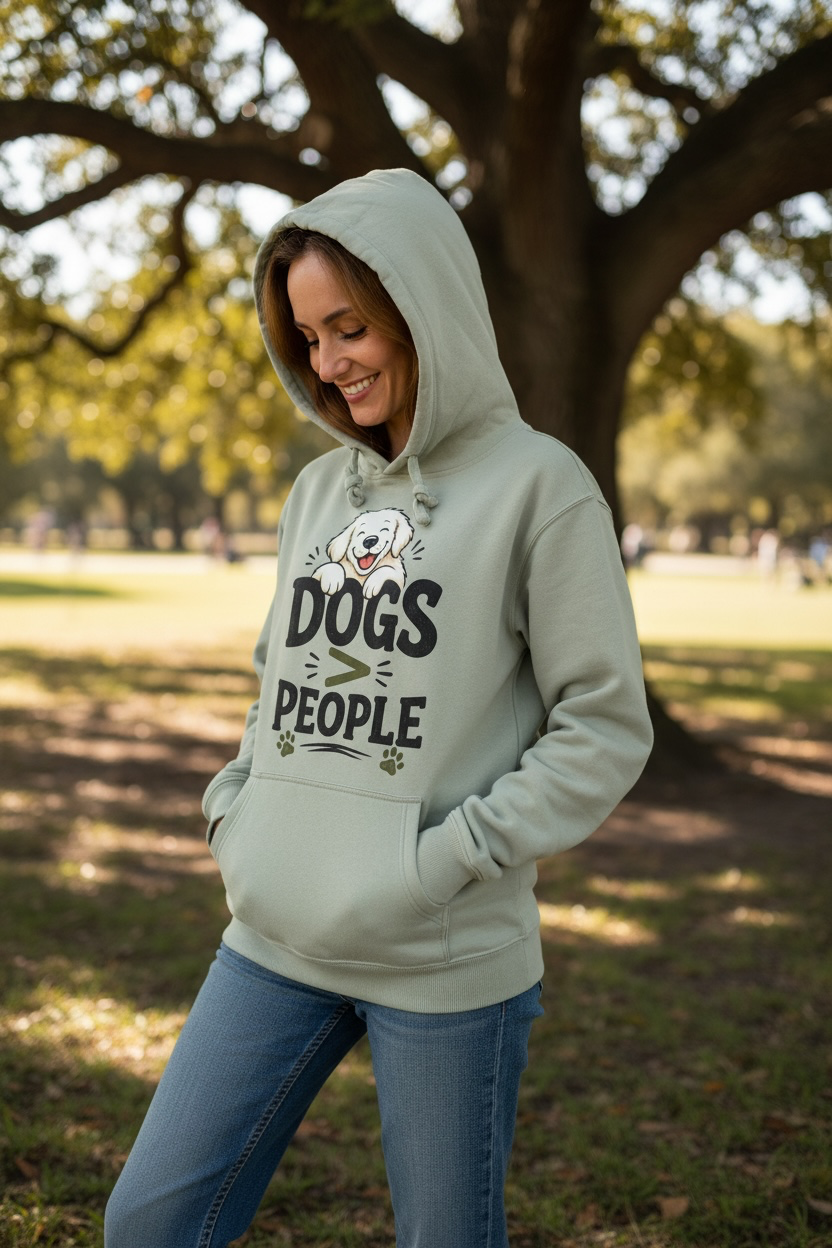 Dogs > People Hoodie