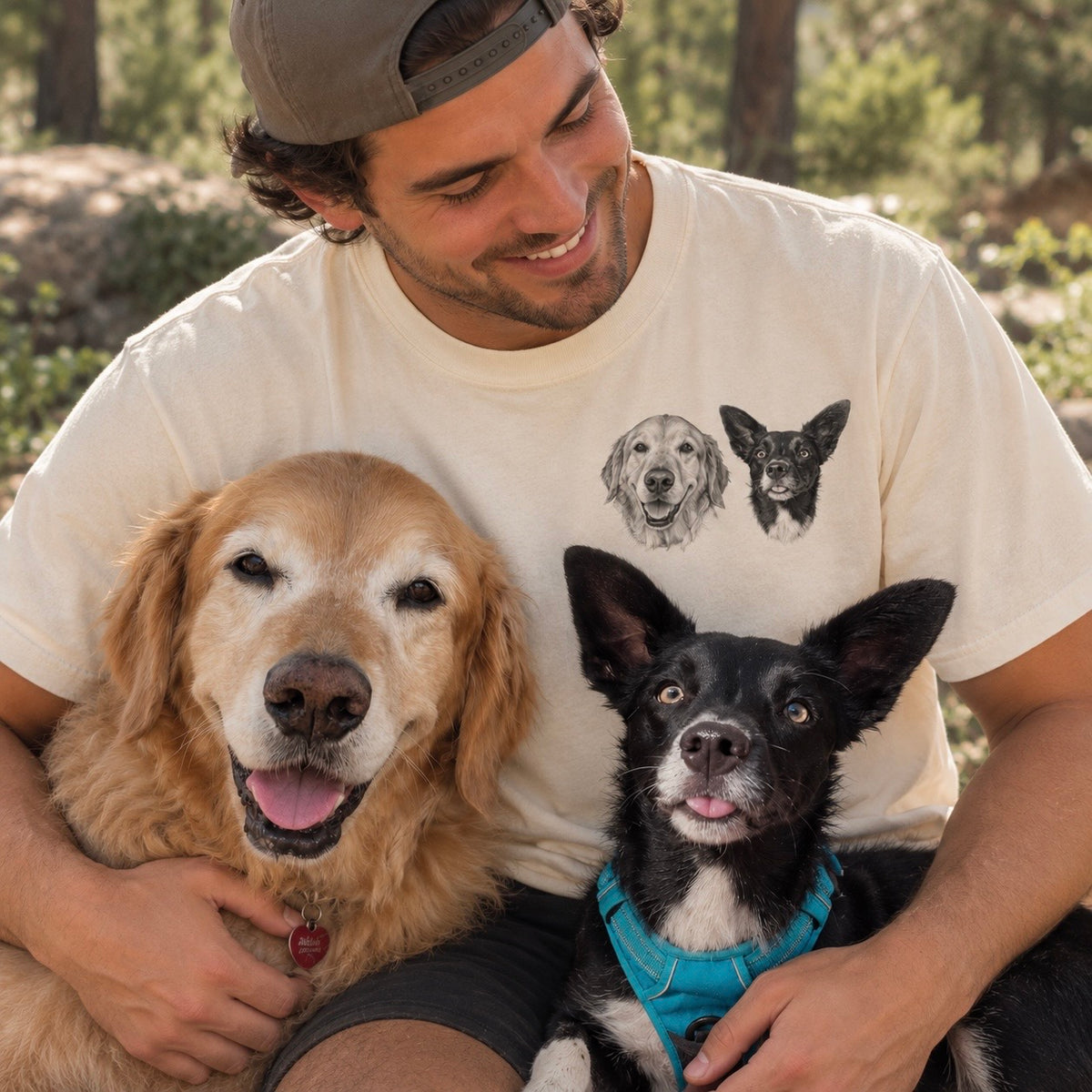 Custom Pet Portrait Your Dog, Your Story T-Shirt