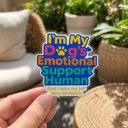 Emotional Support Human Dog Sticker