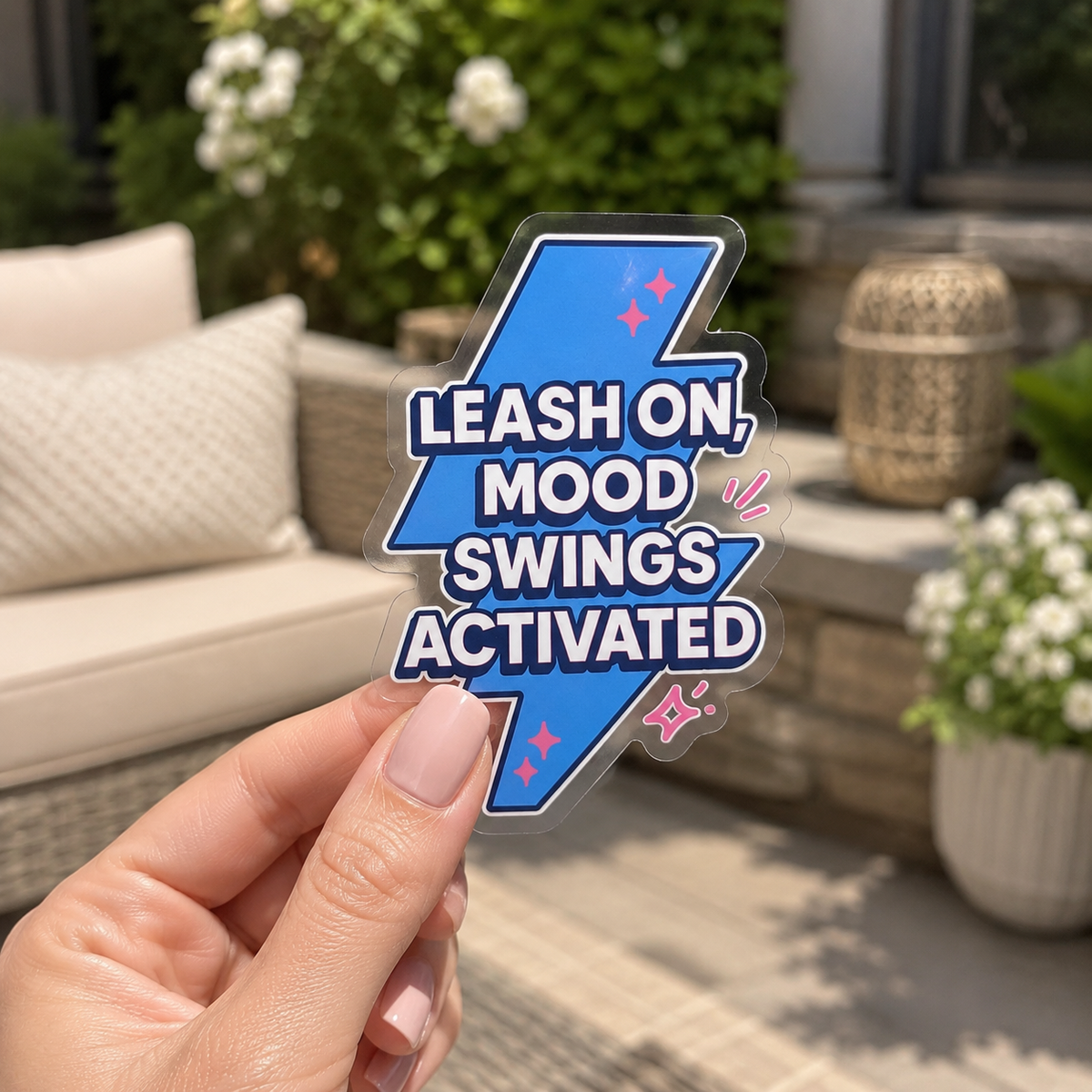 Mood Swings Activated Dog Sticker