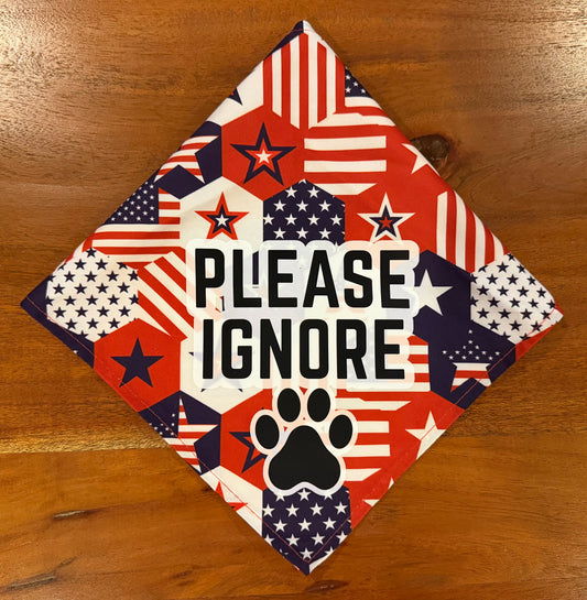 Please Ignore Americana Dog Bandana | EARSBACK