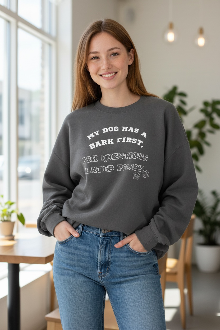 Bark First Policy Dog Parent Crewneck