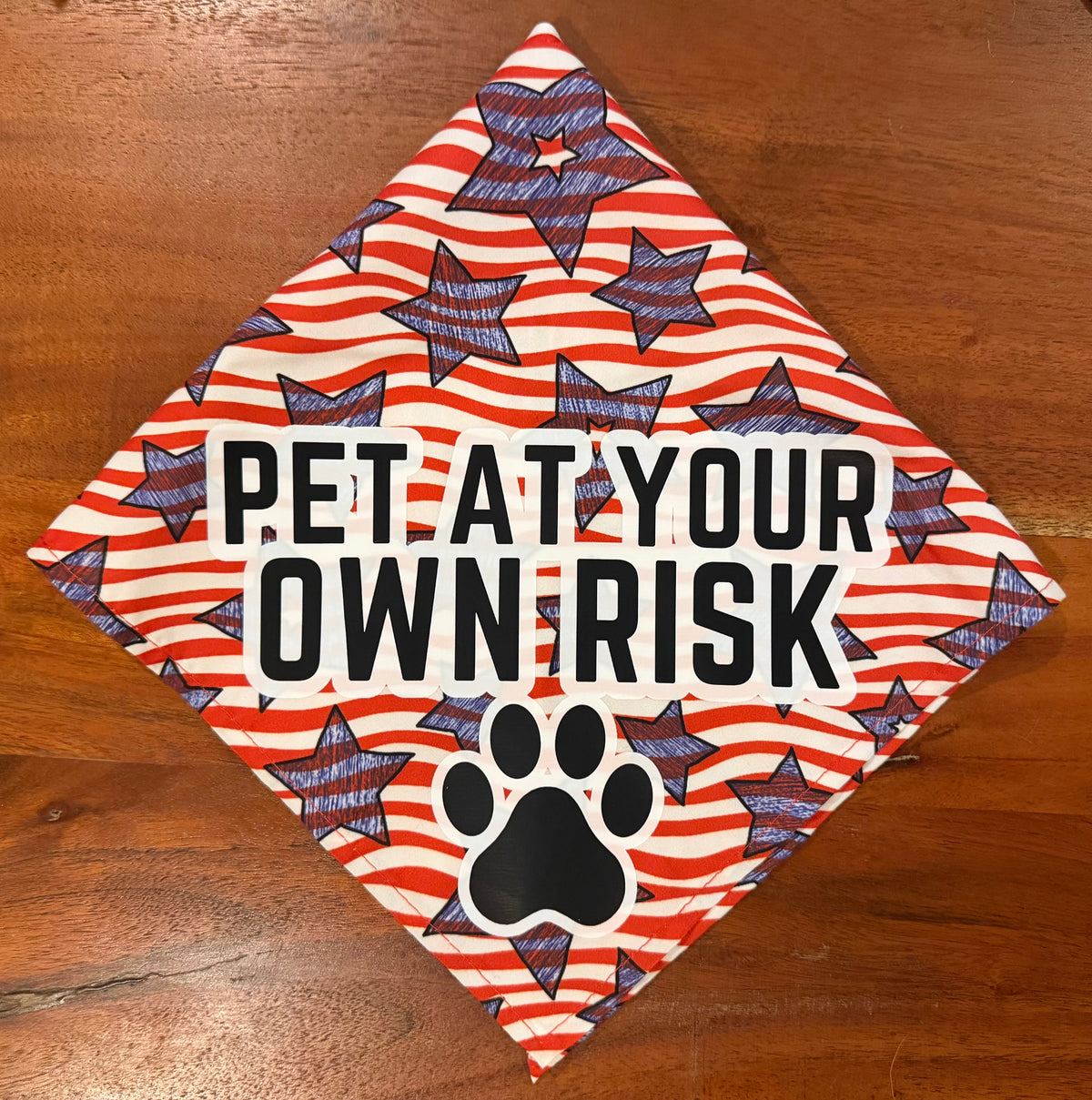Pet at Your Own Risk Americana Dog Bandana | 2 Designs