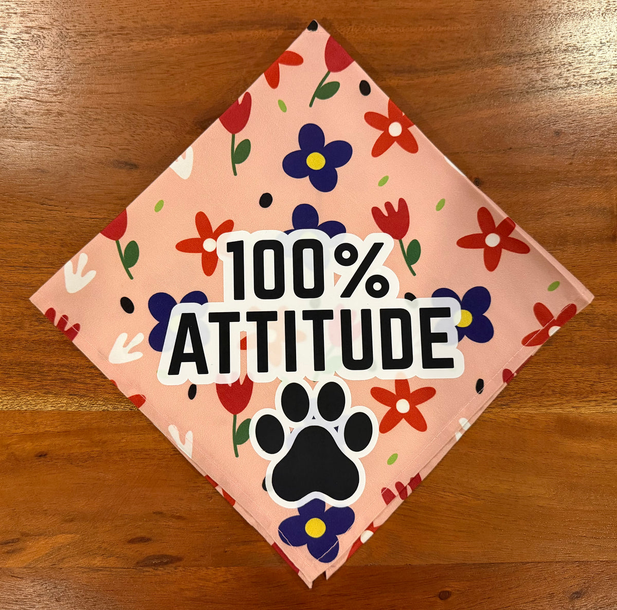 100% Attitude Floral Dog Bandana | 3 Designs