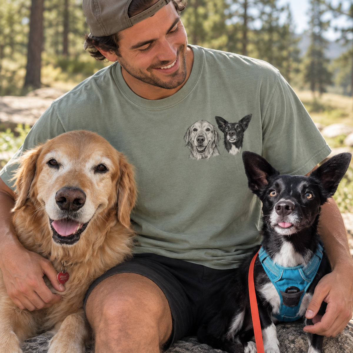 Custom Pet Portrait Your Dog, Your Story T-Shirt