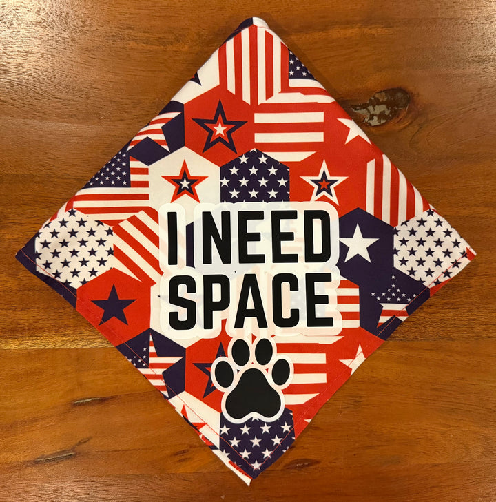 I Need Space Americana Dog Bandana | 2 Designs