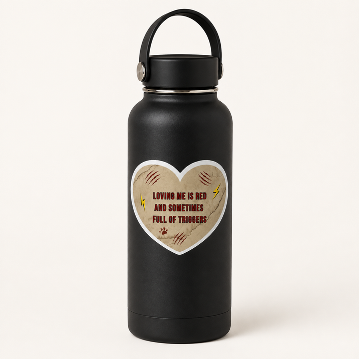 Loving Me Is Red Dog Sticker