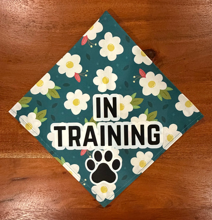 In Training Floral Dog Bandana | 3 Designs