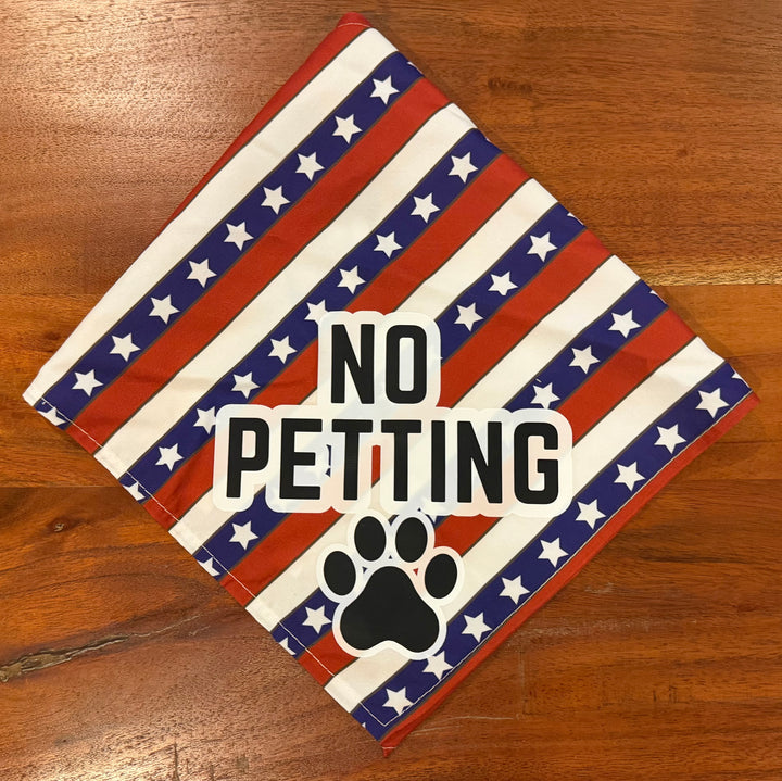 No Petting Americana Dog Bandana | 3 Designs