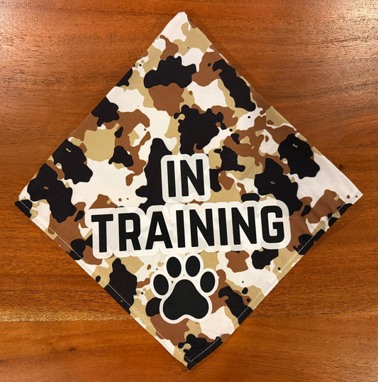 In Training Camo Dog Bandana | EARSBACK