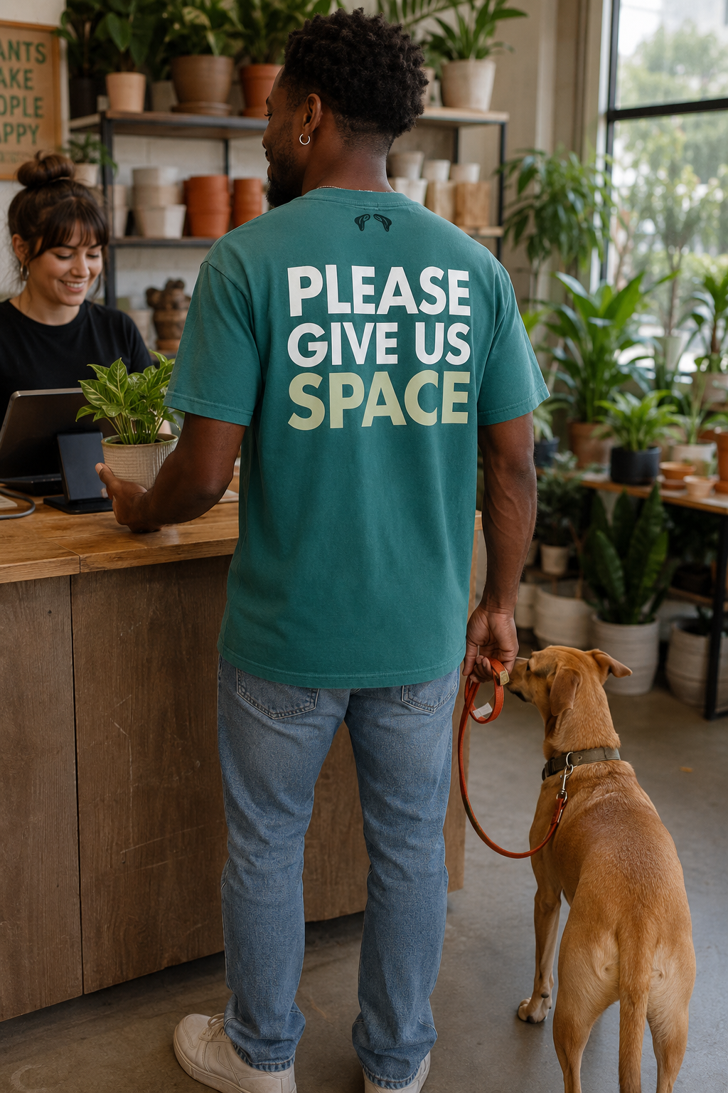 Give Us Space Reactive Dog T-Shirt
