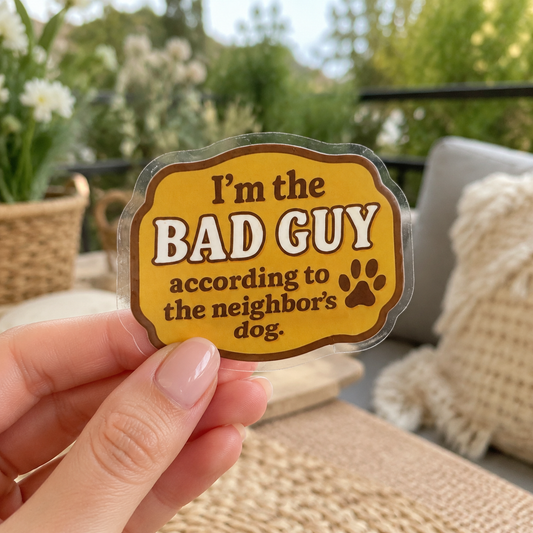 I'm the Bad Guy Dog Sticker