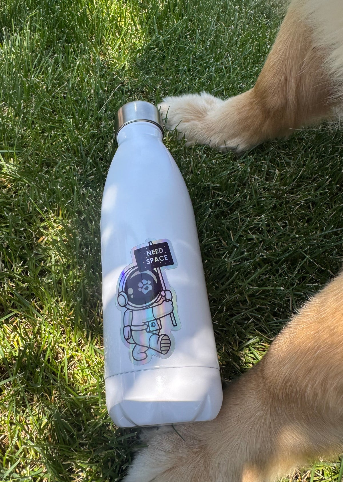 Need Space Holographic Astronaut Sticker